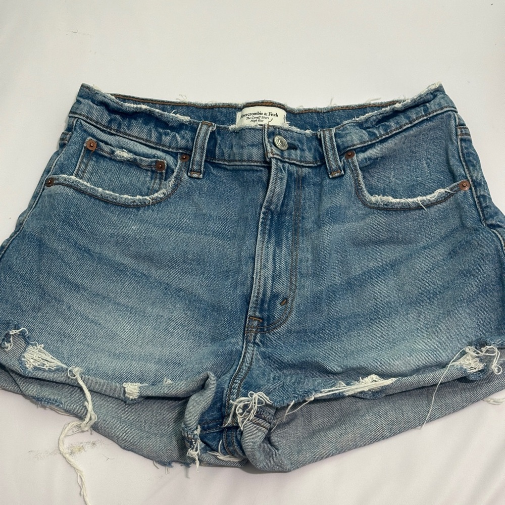 Abercrombie & Fitch Women's Blue Denim Shorts